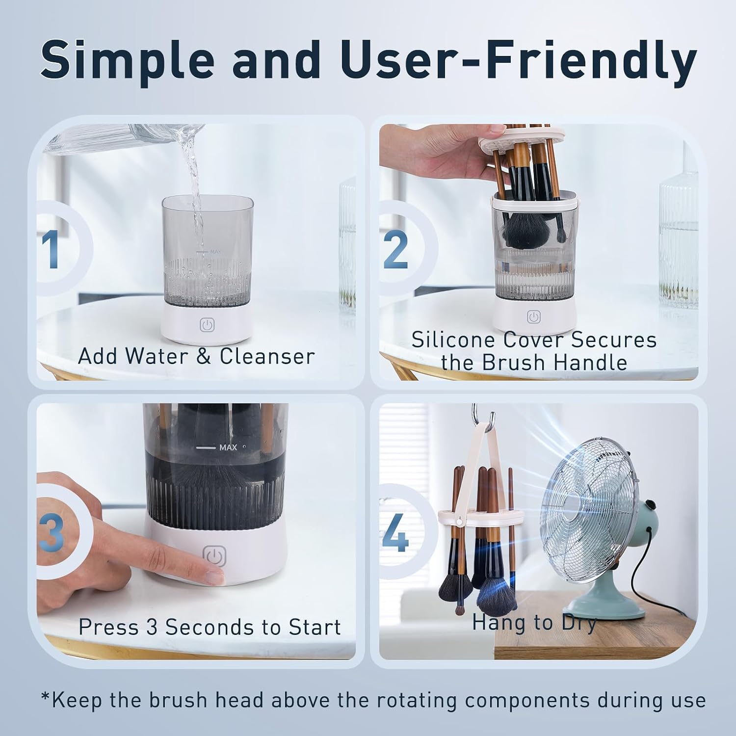 Quick Clean Makeup Brush Spinner