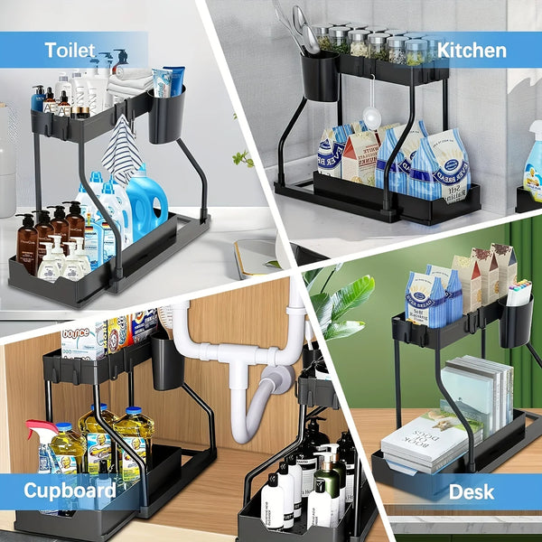 Smart Double-Tier Sink Organizer